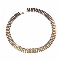 9CT GOLD FLAT LINK NECKLACE at Ross's Online Art Auctions