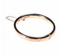 9CT ROSE GOLD HOLLOW BANGLE at Ross's Online Art Auctions
