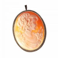 9CT GOLD MOUNTED OVAL CAMEO BROOCH at Ross's Online Art Auctions