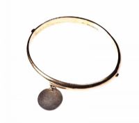 15CT ROSE GOLD HOLLOW BANGLE at Ross's Online Art Auctions