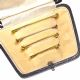 FOUR 9CT GOLD SAFETY PIN BAR BROOCHES (VARIOUS SIZES) at Ross's Online Art Auctions