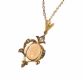 9CT GOLD, OPAL & SEED PEARL PENDANT ON FINE 9CT GOLD CHAIN at Ross's Online Art Auctions