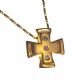 9CT GOLD & DIAMOND CROSS ON FINE 9CT GOLD CHAIN at Ross's Online Art Auctions