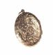 GOLD, RUBY & SEED PEARL ENGRAVED OVAL LOCKET at Ross's Online Art Auctions