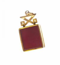YELLOW METAL FOB LOCKET (TWO COLOURS) at Ross's Online Art Auctions