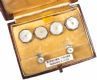 PAIR OF STERLING SILVER, MOTHER OF PEARL & SEED PEARL CUFFLINKS WITH MATCHING PAIR OF COLLAR STUDS at Ross's Online Art Auctions
