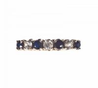 9CT GOLD, SAPPHIRE & DIAMOND RING at Ross's Online Art Auctions