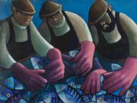 FISHERMEN by George Callaghan at Ross's Online Art Auctions