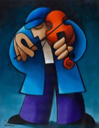 THE FIDDLER by George Callaghan at Ross's Online Art Auctions