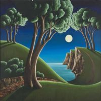 MOONLIT TREES by George Callaghan at Ross's Online Art Auctions