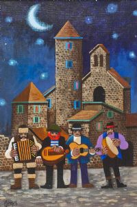 MOONLIGHT BUSKERS by George Callaghan at Ross's Online Art Auctions