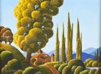 COWS GRAZING, ITALY by George Callaghan at Ross's Online Art Auctions