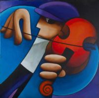 THE SOUND OF THE STRINGS by George Callaghan at Ross's Online Art Auctions