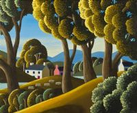 THE PINK GABLE by George Callaghan at Ross's Online Art Auctions