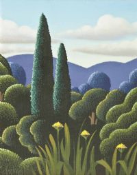TREES & BUTTERCUPS by George Callaghan at Ross's Online Art Auctions