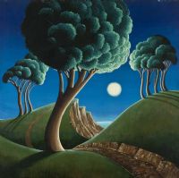 MOONLIT TREES by George Callaghan at Ross's Online Art Auctions