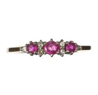 9 CT GOLD RUBY AND DIAMOND RING at Ross's Online Art Auctions
