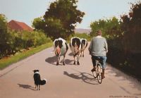 BRINGING HOME THE CATTLE by Gregory Moore at Ross's Online Art Auctions