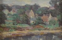 RIVER & BUILDINGS by From The Studio of Roderic O'Connor at Ross's Online Art Auctions