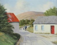 STROLLING IN THE GLENS by Liam Reilly at Ross's Online Art Auctions