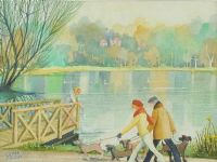 A WALK AROUND THE LAKE, MOUNT STEWART by Cupar Pilson at Ross's Online Art Auctions