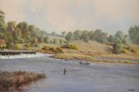 ANGLERS AT CARNROE, LOWER BANN by David Overend at Ross's Online Art Auctions