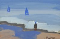 FIGURE BY THE SHORE by Markey Robinson at Ross's Online Art Auctions