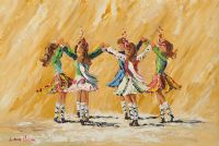 IRISH DANCERS by Lorna Millar at Ross's Online Art Auctions