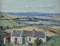 COTTAGES, DONEGAL by Anne Primrose Jury HRUA at Ross's Online Art Auctions