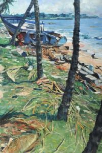 TSUNAMI BEACH by Hector McDonnell RUA at Ross's Online Art Auctions