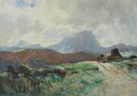 LOADING THE TURF by Frank McKelvey RHA RUA at Ross's Online Art Auctions