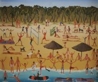 BEACH GAMES by Louise Braithwaite at Ross's Online Art Auctions