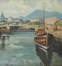 ANNALONG HARBOUR by Charles Caldwell at Ross's Online Art Auctions