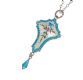 STERLING SILVER & ENAMEL SHAPED PENDANT ON A SILVER CHAIN at Ross's Online Art Auctions
