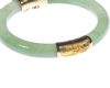 YELLOW METAL MOUNTED JADE BANGLE at Ross's Online Art Auctions