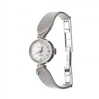 LADY'S SILVER PREFECT WRIST WATCH WITH SILVER MESH STRAP at Ross's Online Art Auctions