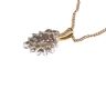 9 CARAT GOLD DIAMOND CLUSTER PENDANT ON A 9 CARAT GOLD CHAIN at Ross's Online Art Auctions
