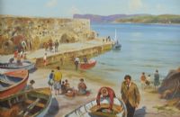 THE OLD HARBOUR, BALLYCASTLE by Donal McNaughton at Ross's Online Art Auctions