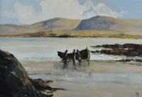 DOWN AT THE BOAT by Hugh McIlfatrick at Ross's Online Art Auctions