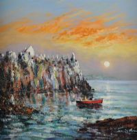 DUNLUCE CASTLE by William Cunningham at Ross's Online Art Auctions