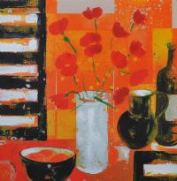 POPPIES & ORANGES by David Gordon Hughes at Ross's Online Art Auctions