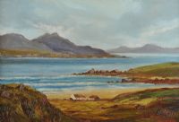 COTTAGES ON THE SHORE by James O'Neill at Ross's Online Art Auctions