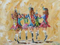 IRISH DANCERS by Lorna Millar at Ross's Online Art Auctions