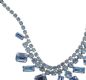 METAL ART DECO STYLE NECKLACE MOUNTED WITH BLUE STONES at Ross's Online Art Auctions