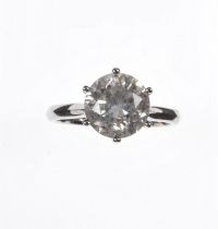 18 CT WHITE GOLD DIAMOND SOLITAIRE RING at Ross's Online Art Auctions