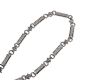 LONG LINK SILVER NECKLACE WITH FITTED T BAR at Ross's Online Art Auctions