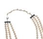 TRIPLE STRING OF GRADUATED DRESS PEARLS at Ross's Online Art Auctions