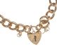 9 CT GOLD CURB LINK BRACELET WITH HEART SHAPED PADLOCK CATCH at Ross's Online Art Auctions