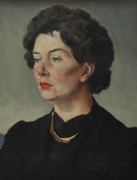 PORTRAIT OF A LADY by Maurice Canning Wilks ARHA RUA at Ross's Online Art Auctions