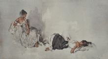 GIRLS READING by Sir William Russell Flint RA at Ross's Online Art Auctions